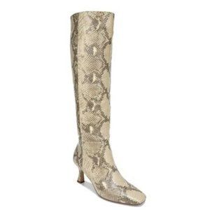 NEW Sam Edelman Lillia Knee High Boot Snake Skin Women's 8 MSRP $225